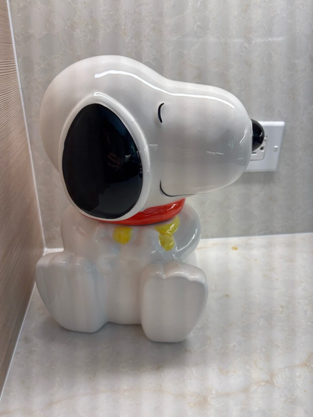 NWT Snoopy & Woodstock Ceramic Cookie/Treat Jar - Picture 2 of 8